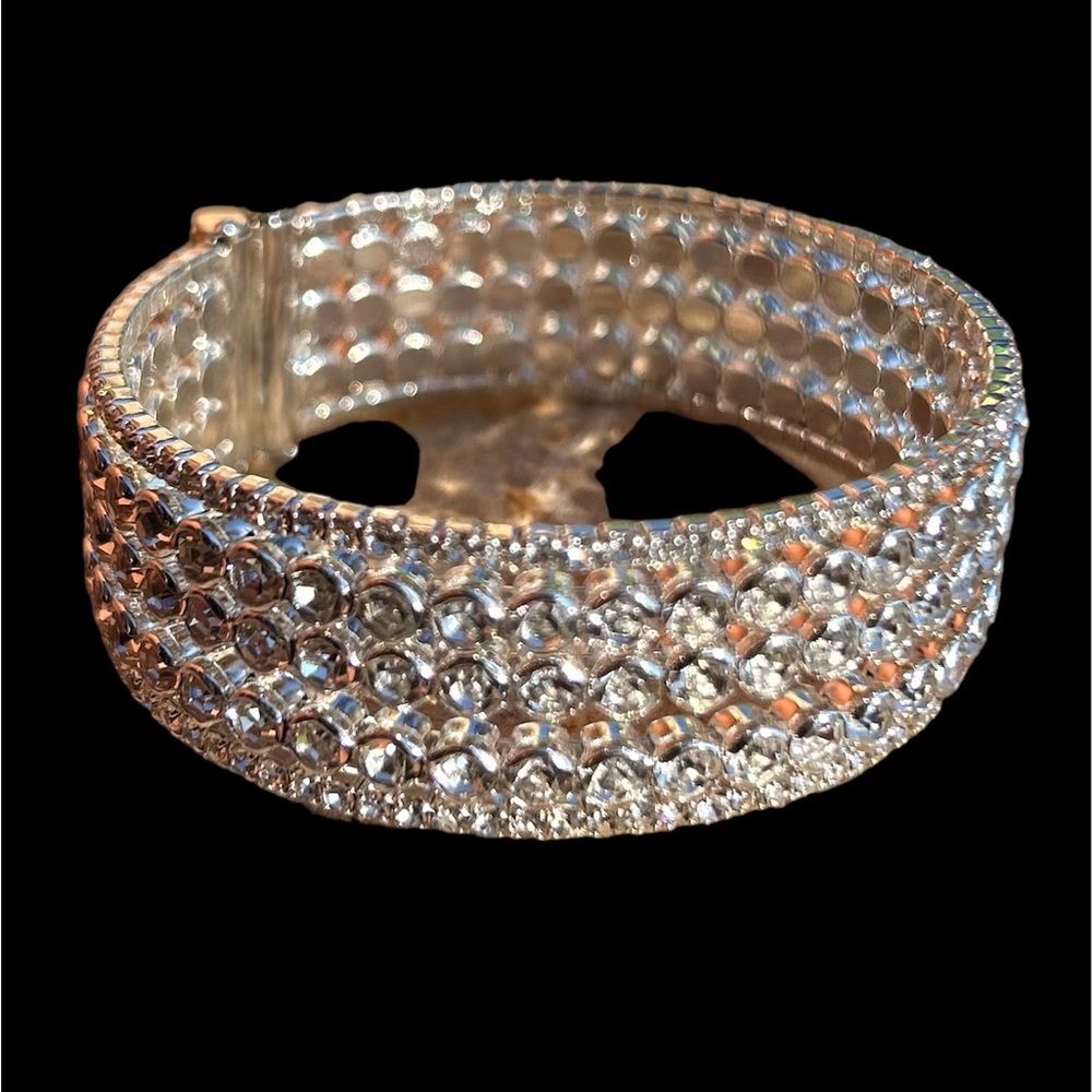 Goldtone Rhinestone Special Occasion Cuff NWT